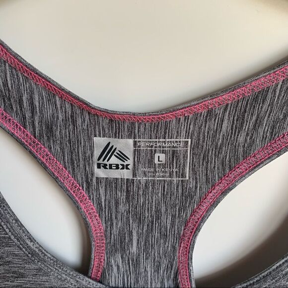 RBX Grey Racerback Tank Top Size Large - Picture 3 of 3